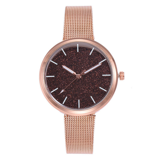 Reloj Romántico Cielo Estrellado para Mujer - Acero Dorado Rosa con Cristales - Image 15