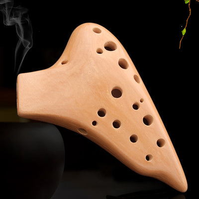 Ocarina Alto Doble Tubo - Instrumento de Viento Rango Amplio en Do