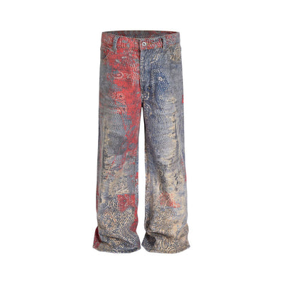 Pantalones Rectos con Estampado Digital para Mujer - Image 5