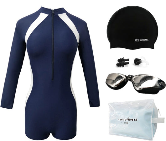 Traje de Baño Deportivo de Manga Larga para Mujer - Cobertura Total - Image 19