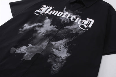 Camisa de Manga Corta con Estampado Abstracto para Hombre - Image 13