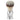 Omega Premium Shaving Hi-Brush With Synthetic Hair Satin Grey Handle #46229