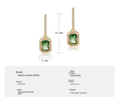 Aretes de Ágata Planta Acuática - Image 13