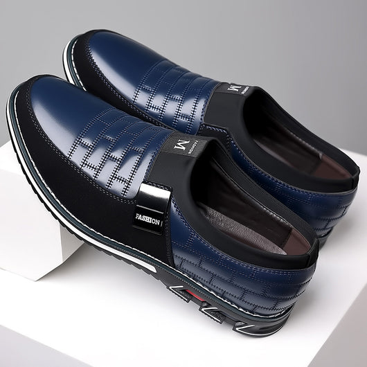 Zapatos Casuales de Cuero Talla Grande Todo Clima con Cierre Slip-On - Image 4