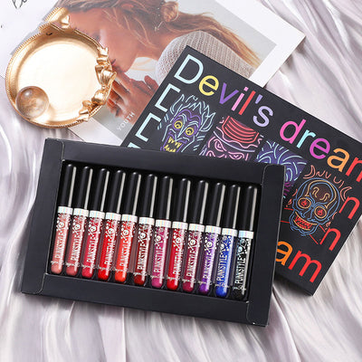 Set de 12 Labiales Líquidos Halloween - Brillo Diamante Larga Duración - Image 9