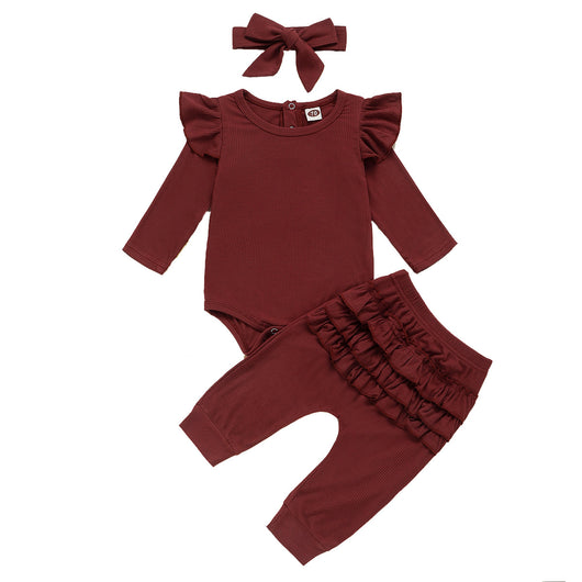 Conjunto de 3 Piezas: Pantalón de Encaje con Diadema - Image 10