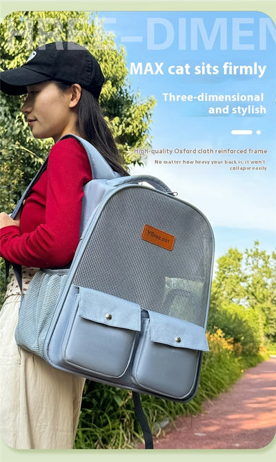 Mochila Transportadora Respirable para Mascotas - Gran Capacidad y Plegable - Image 32