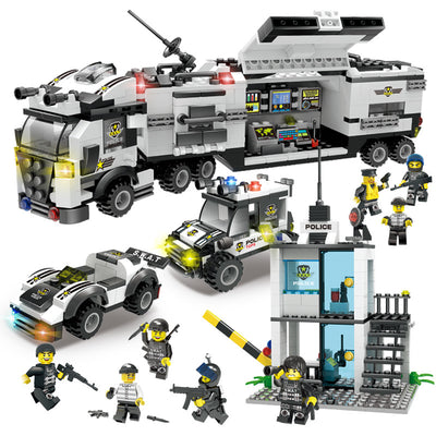 Bloques de Construcción Portaaviones Militar Policía para Niños - Image 25