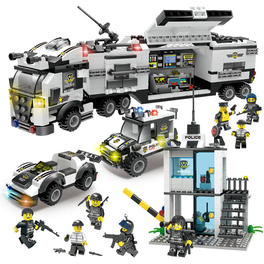 Bloques de Construcción Portaaviones Militar Policía para Niños - Image 25