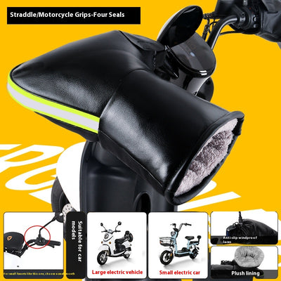 Guantes Térmicos Impermeables para Motocicleta Eléctrica con Forro Polar - Image 13