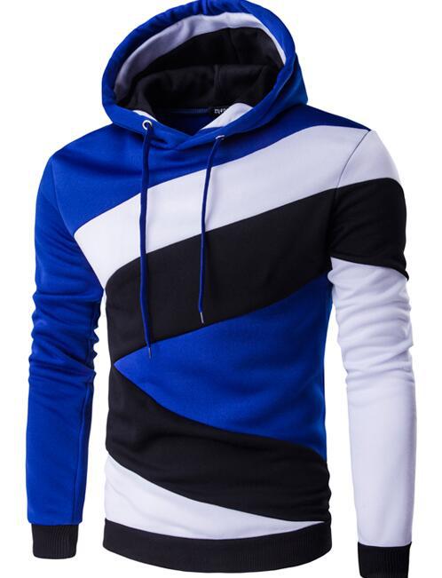 Suéter Hoodie Casual con Combinación de Colores para Hombre - Image 4