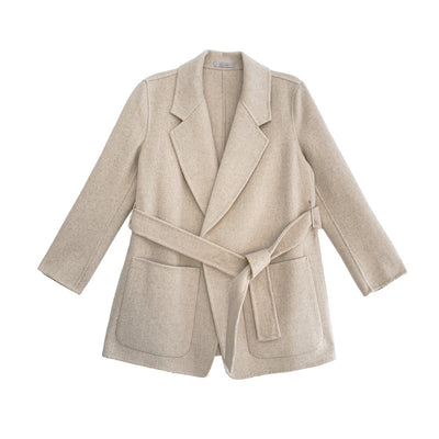 Abrigo Coreano Reversible de Lana Corta