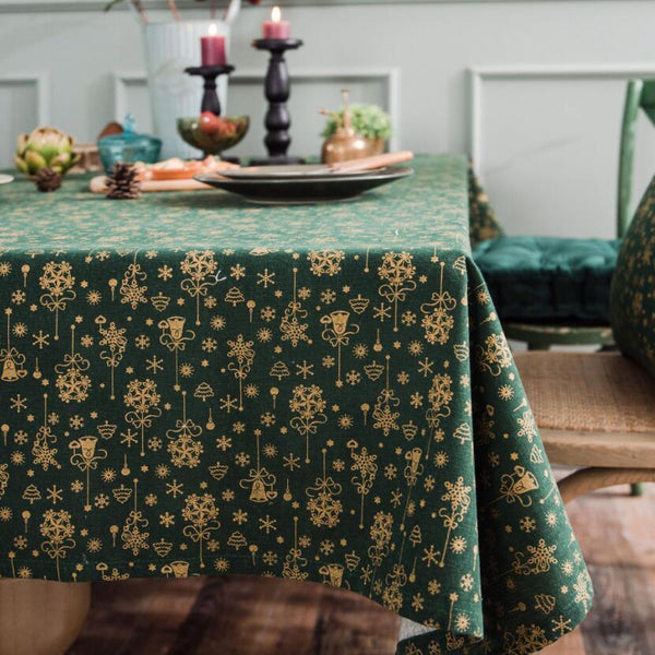 Mantel Navideño Rojo con Detalles Dorados - Image 17