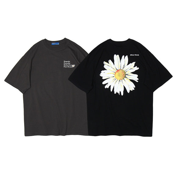 Blusa Estampada con Margaritas de Manga Corta