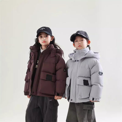 Abrigo Cálido Infantil con Plumón de Pato Blanco para Niños Invierno - Image 2