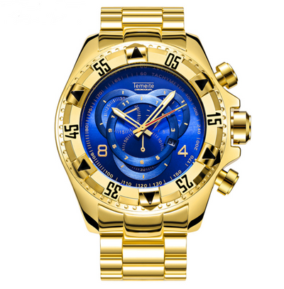 Reloj Deportivo Hombre Tres Ojos Luminoso Esfera Grande Acero Inoxidable - Image 10