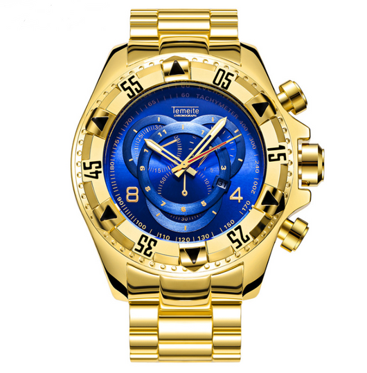 Reloj Deportivo Hombre Tres Ojos Luminoso Esfera Grande Acero Inoxidable - Image 10