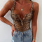 Jumpsuit Leopardo Elegante con Escote en V para Mujer
