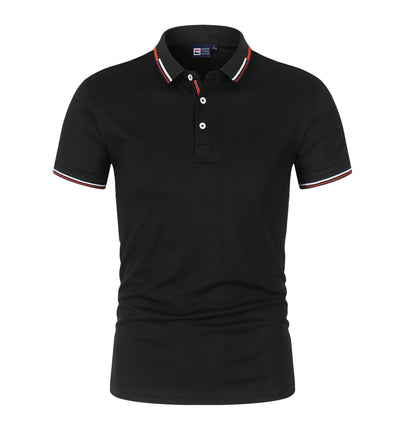 Polo Clásico Liso para Hombre con Cuello de Pie y Mangas Cortas - Image 6