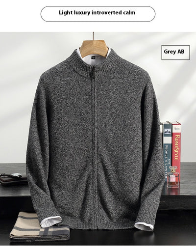 Abrigo de Cuello Alto en Cashmere para Hombre - Otoño e Invierno - Image 17