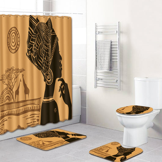 Juego de Tapete y Cortina de Baño Antideslizante - Image 5