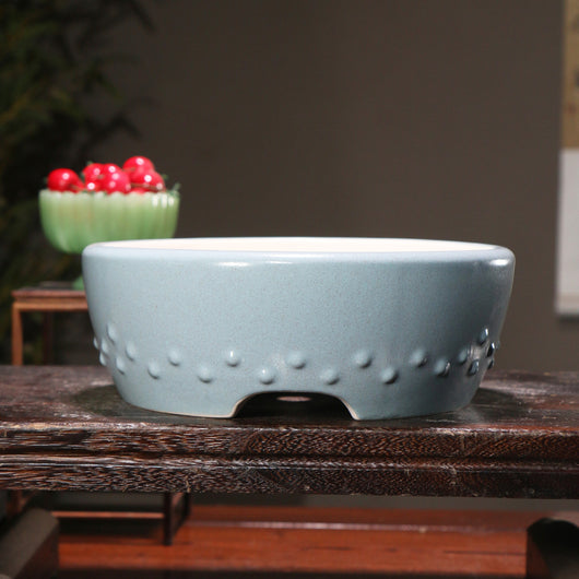 Maceta Zen de Cerámica Púrpura para Bonsái y Plantas - Image 3