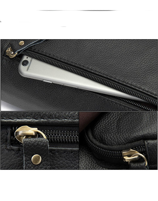 Bolsa de Cuero para Hombre Estilo Europeo y Americano - Image 12