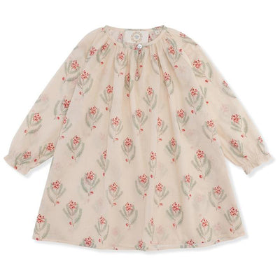 Vestido Infantil de Algodón Estampado Floral Manga Larga para Niña - Image 6