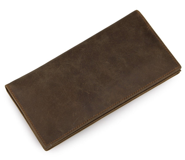 Billetera Larga de Cuero Crazy Horse Vintage
