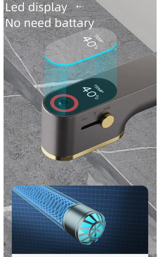 Grifo Digital de Baño con Pantalla Táctil, Rotación y Altura Ajustable - Image 9