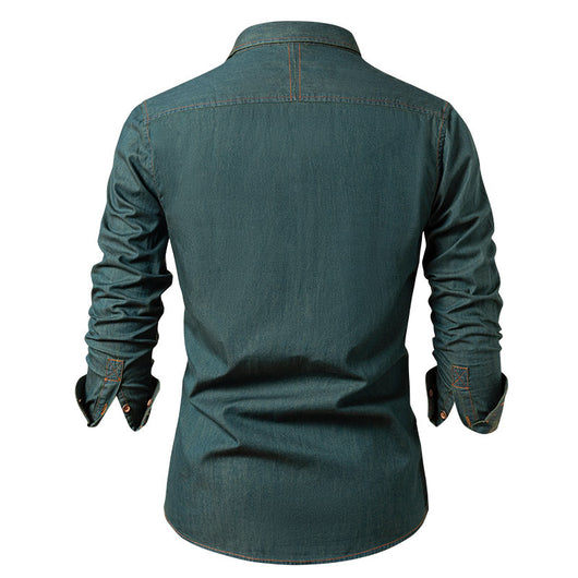 Chaqueta Casual de Algodón Puro Resistente a Arrugas para Hombre - Image 19