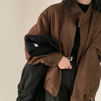 Abrigo Retro de Ante Cálido con Doble Cierre - Perfecto para Otoño Invierno - Image 19
