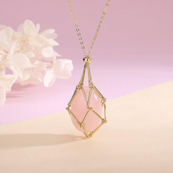 Colgante de Cristal Natural Primavera 2023 - Collar de Paz para Regalo de Día de Enamorados