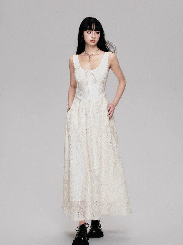 Vestido Tencel Algodón con Bordado Francés para Mujer - Image 5