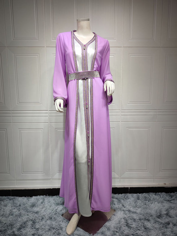 Vestido Chifón Modesto para Mujer - Ropa Musulmana Elegante - Image 5