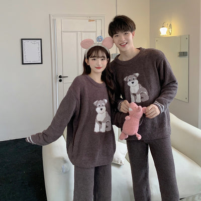 Pijama Familiar Japonés Adorable Perrito Padre e Hijo - Conjunto Algodón Manga Larga - Image 6