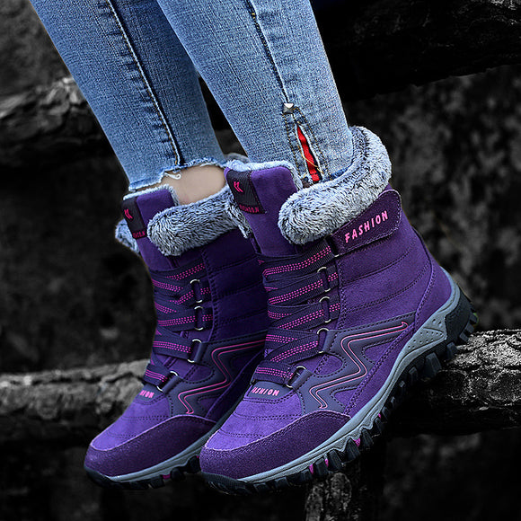 Botas Cálidas Acolchadas de Algodón - Caña Alta