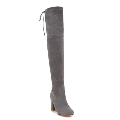 Botas Altas de Tacón Grueso para Mujer con Caña Elástica - Image 8