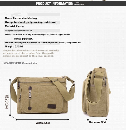 Bolsa Mensajera Retro Hombre con Diseño de Capas - Image 25