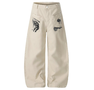 Pantalones Casuales Unisex con Bolsillos Invertidos y Diseño de Cuchilla Curva - Image 2