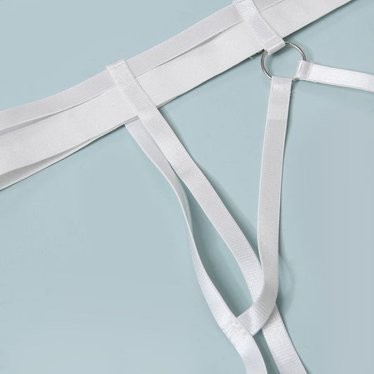 Conjunto de Lencería Encaje Transparente de Tres Piezas - Image 14