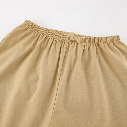 Conjunto Casual Khaki de Lino y Algodón - Camisa y Pantalón Ancho Estilo Urbano para Mujer - Image 10