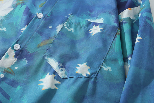 Chamarra Casual de Manga Larga con Estampado Óleo Unisex para Otoño - Image 4