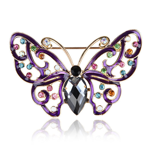 Broche Mariposa de Cristal Hueco