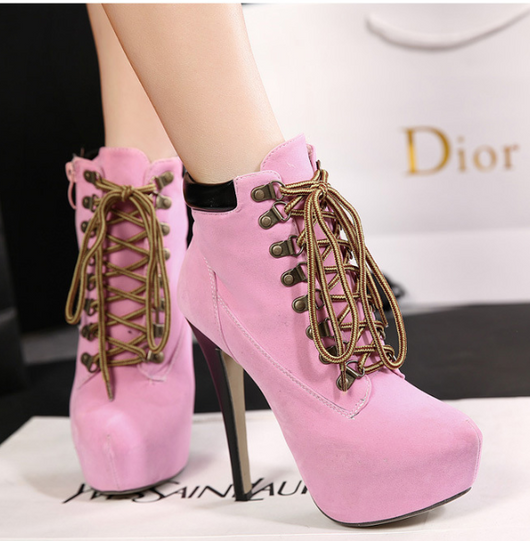 Botas Martin de Tacón Stiletto con Tiras Cruzadas - Image 13