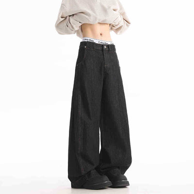 Jeans Retro Americano Desgastado Mujer Corte Recto Holgado - Image 21
