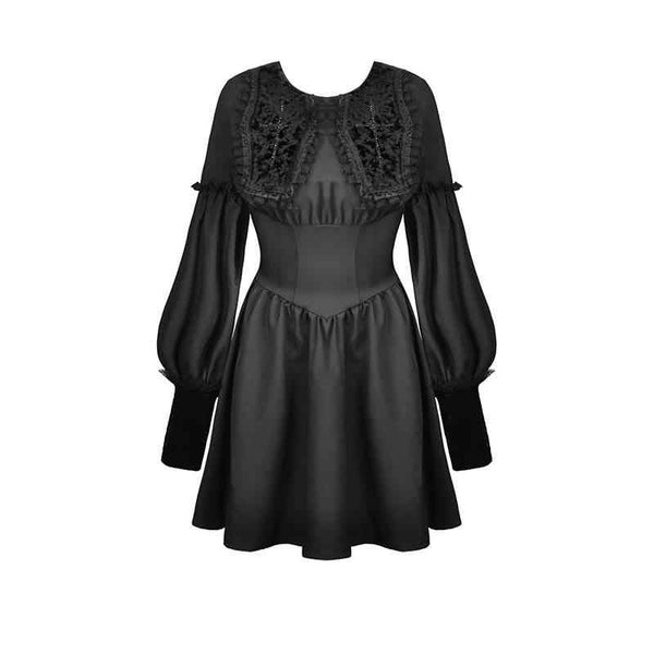 Vestido Gótico Muñeca con Cuello Ataúd - Image 6