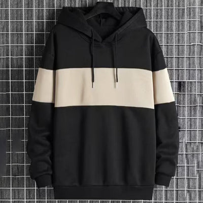 Sudadera con Capucha Patchwork Color Block para Hombre - Estilo Single Face