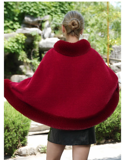 Capa Cardigan de Piel Blanca con Cuello de Peluche Estilo Inverness - Image 7