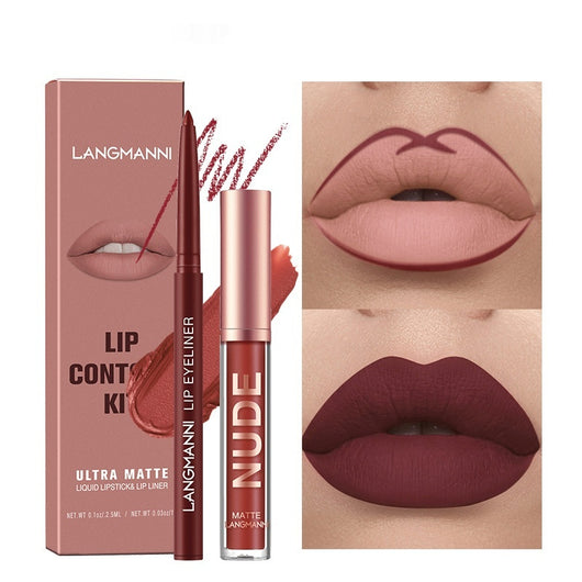 Set Delineador y Gloss Labial Mate Antimancha